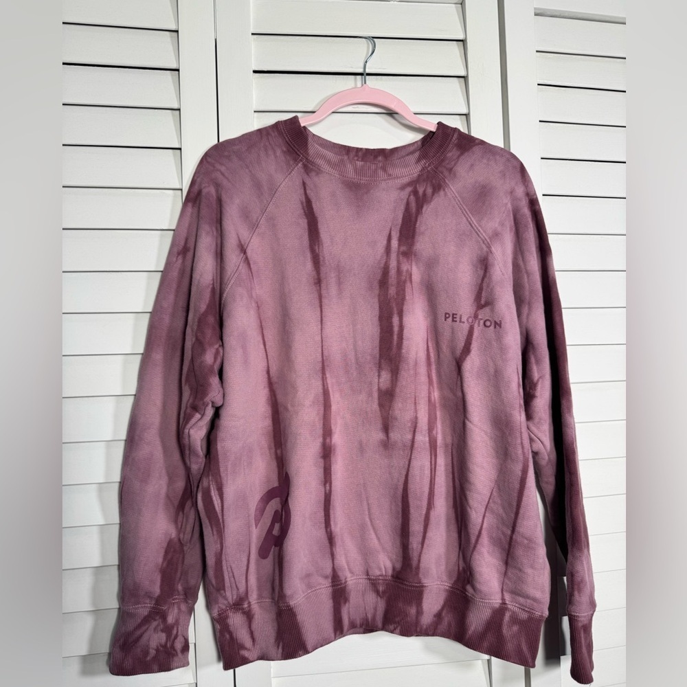 Spiritual Gangster x Peloton Purple Tie Dyed Crewneck Sweatshirt Size Medium - Picture 4 of 5